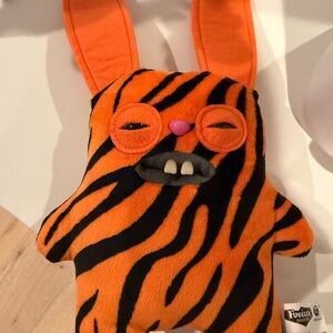 Orange and Black fuggler Striped Plush Toy